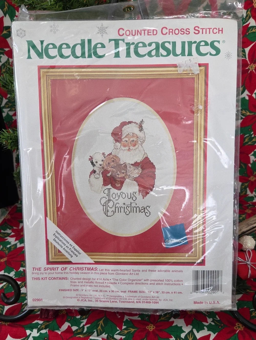 Counted Cross Stitch Kit -THE SPIRIT OF CHRISTMAS Finished Size 9x12